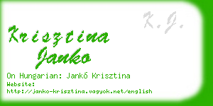 krisztina janko business card