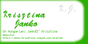 krisztina janko business card